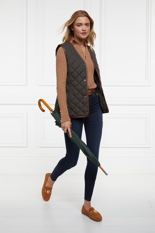 Young Ideas/Henmores - Adlestrop Gilet - Dark Olive - XS