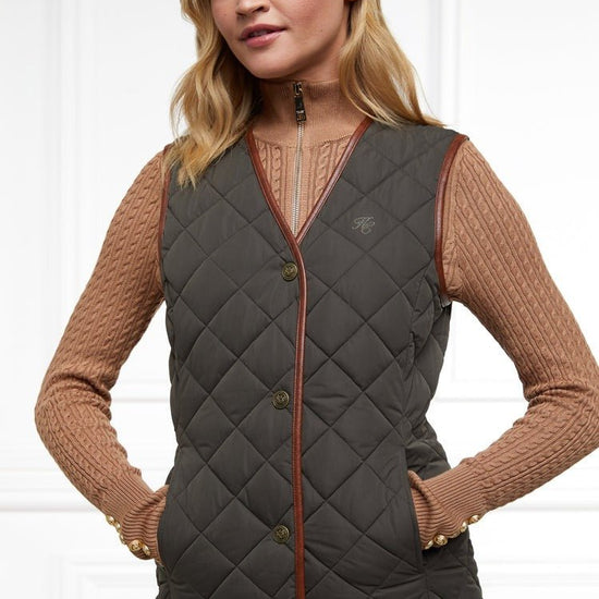 Young Ideas/Henmores - Adlestrop Gilet - Dark Olive - XS