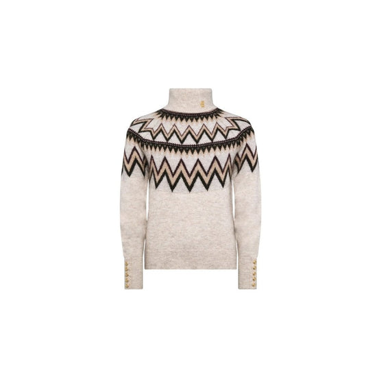 Young Ideas/Henmores - Alice Roll Neck Knit - Barley - S