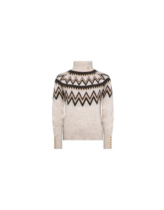 Young Ideas/Henmores - Alice Roll Neck Knit - Barley - S