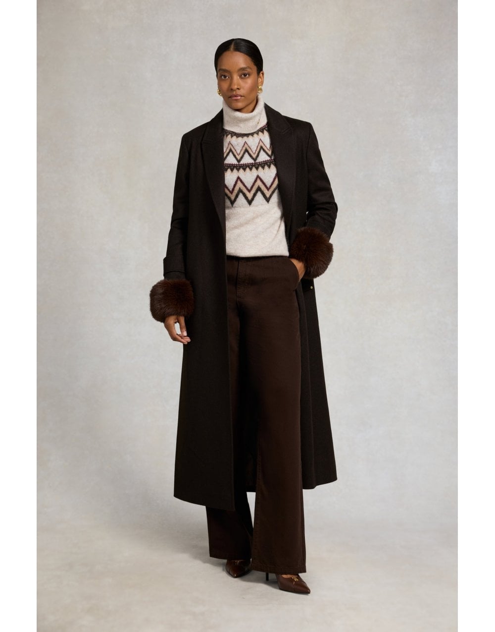 Young Ideas/Henmores - Alice Roll Neck Knit - Barley - S
