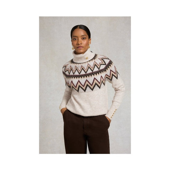 Young Ideas/Henmores - Alice Roll Neck Knit - Barley - S