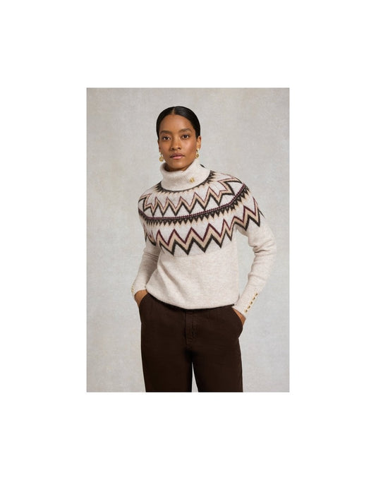 Young Ideas/Henmores - Alice Roll Neck Knit - Barley - S