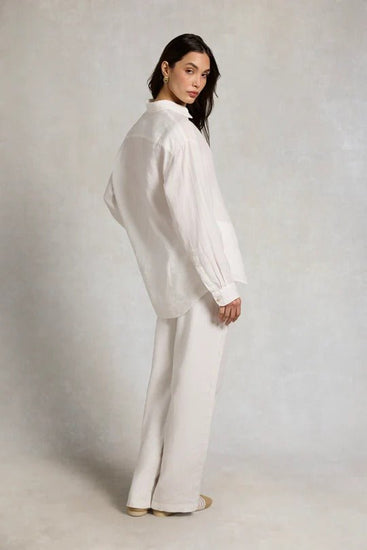 Young Ideas & Henmores - Amalfi Linen Shirt - White - S
