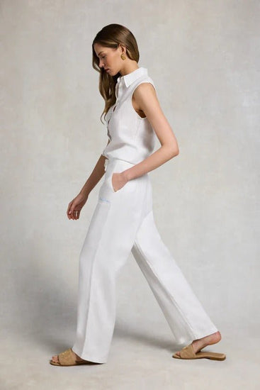 Young Ideas & Henmores -Amalfi Linen Trouser -White -XS