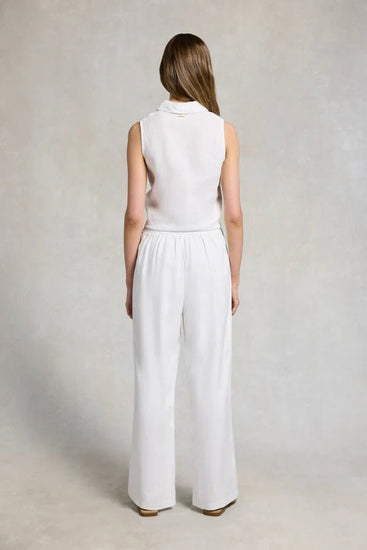 Young Ideas & Henmores -Amalfi Linen Trouser -White -XS
