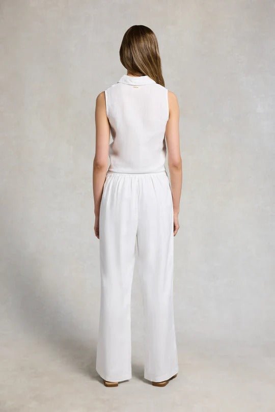 Young Ideas & Henmores -Amalfi Linen Trouser -White -XS