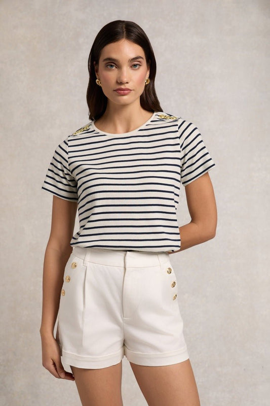 Young Ideas/Henmores - Amoria Tailored Short - White - 14