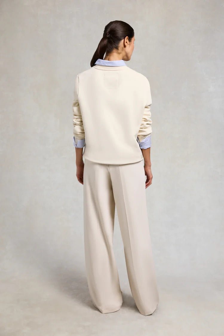 Young Ideas & Henmores - Appaloosa Crew Neck Sweat - Ecru - XS