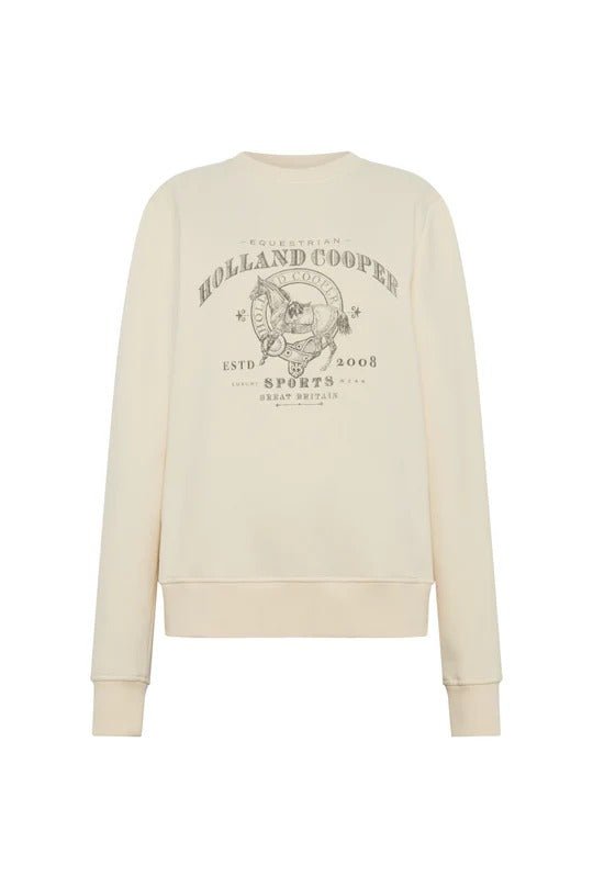 Young Ideas & Henmores - Appaloosa Crew Neck Sweat - Ecru - XS