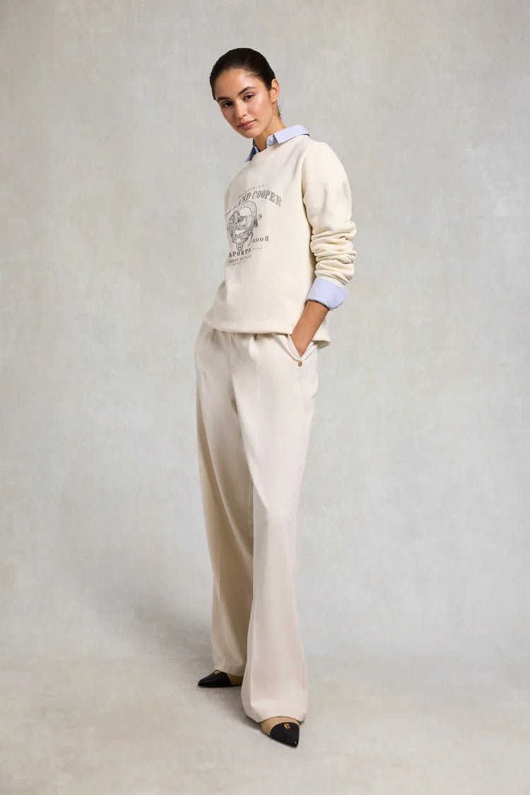 Young Ideas & Henmores - Appaloosa Crew Neck Sweat - Ecru - XS