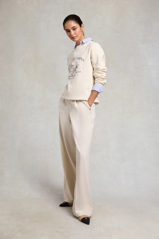 Young Ideas & Henmores - Appaloosa Crew Neck Sweat - Ecru - XS