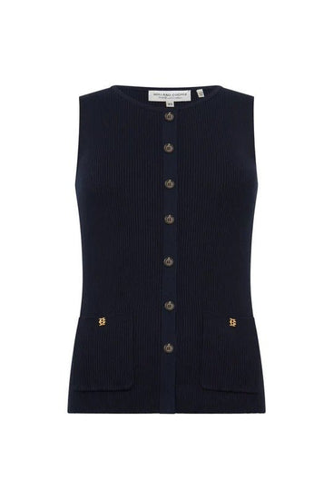 Young Ideas & Henmores - Aubrey Knitted Tank - Ink Navy - XS