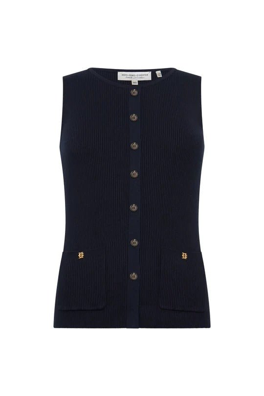 Young Ideas & Henmores - Aubrey Knitted Tank - Ink Navy - XS
