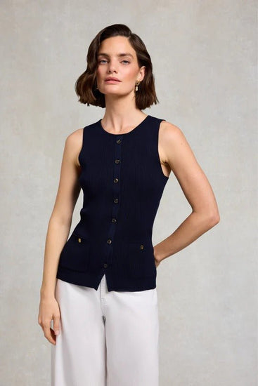 Young Ideas & Henmores - Aubrey Knitted Tank - Ink Navy - XS