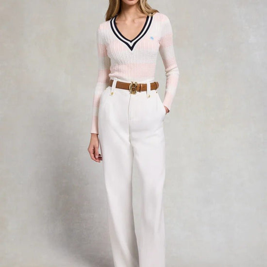 Young Ideas & Henmores - Badminton Knit - Blush Natural Stripe - XS
