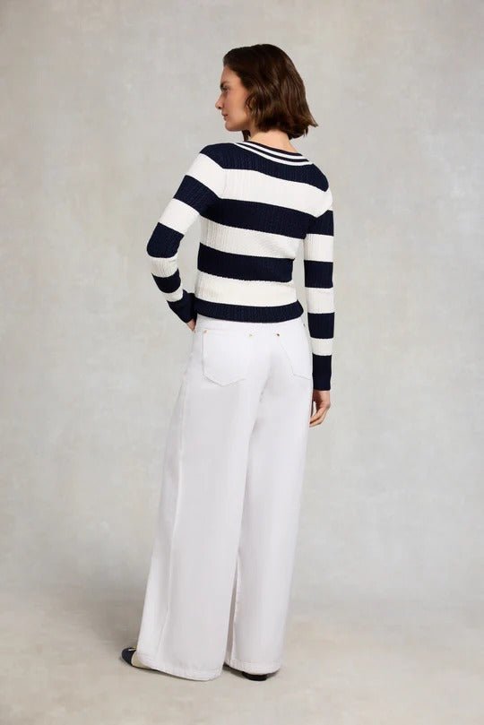 Young Ideas & Henmores - Badminton Knit - Ink Navy Stripe - XS