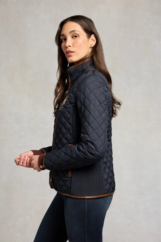 Young Ideas & Henmores -Boughton Diamond Quilt Jacket -Ink Navy -L