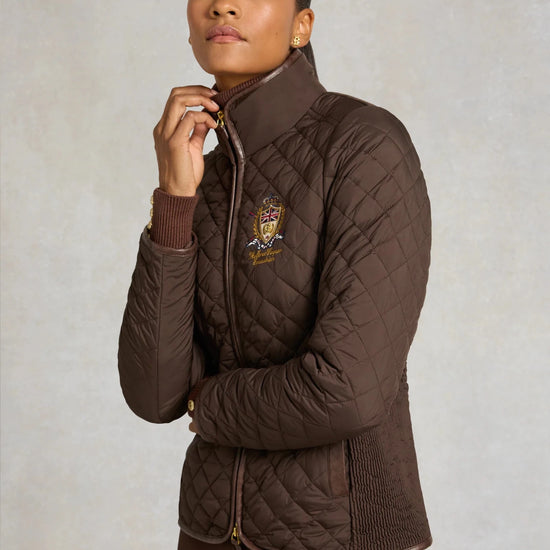 Young Ideas & Henmores -Boughton Diamond Quilt Jacket -Walnut -L