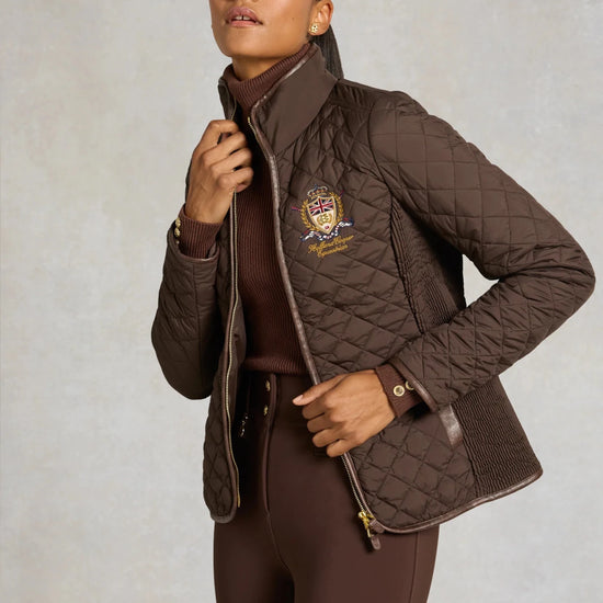 Young Ideas & Henmores -Boughton Diamond Quilt Jacket -Walnut -L