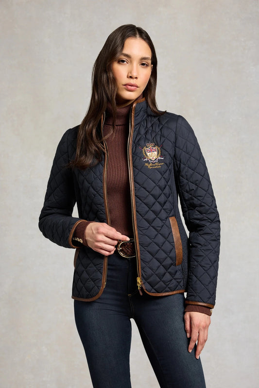 Young Ideas & Henmores -Boughton Diamond Quilt Jacket -Ink Navy -L