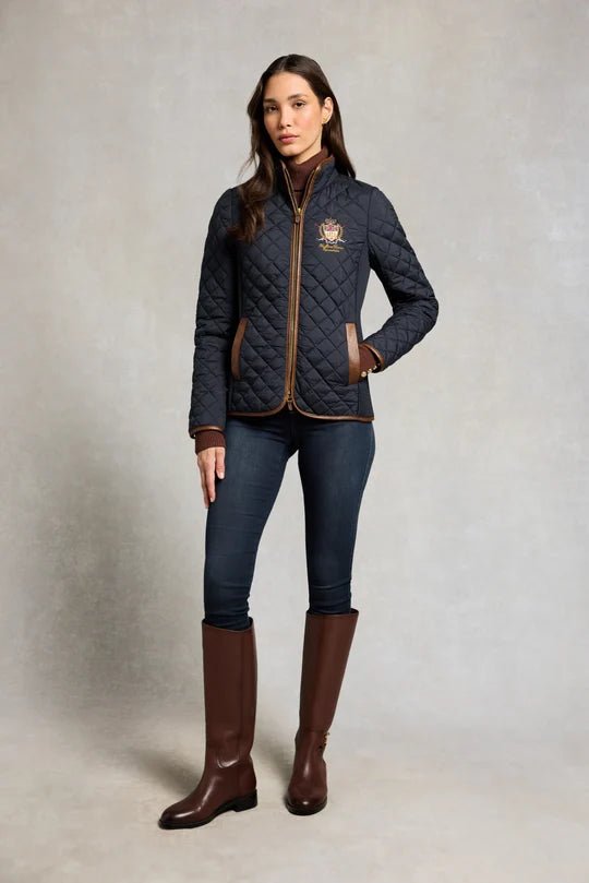 Young Ideas & Henmores -Boughton Diamond Quilt Jacket -Ink Navy -L