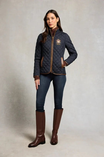 Young Ideas & Henmores -Boughton Diamond Quilt Jacket -Ink Navy -L