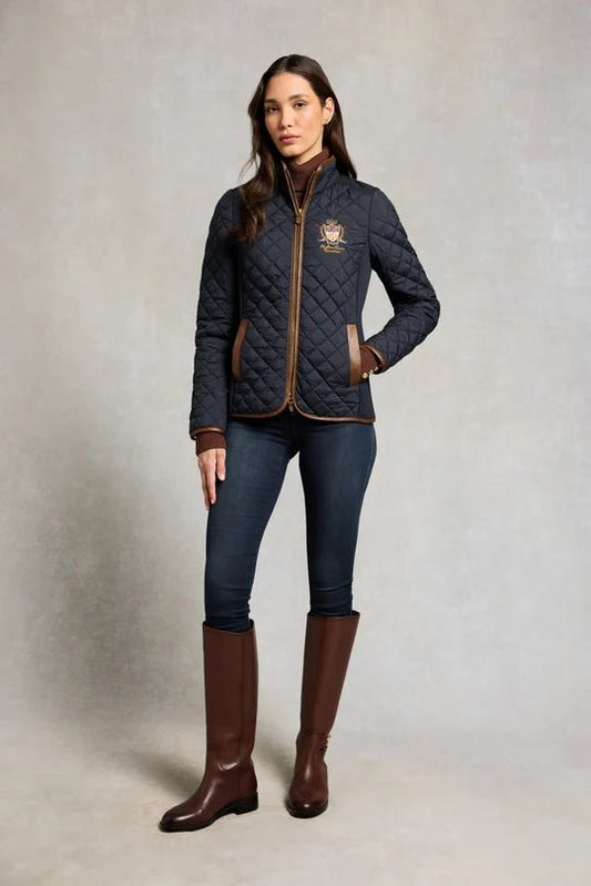 Young Ideas & Henmores -Boughton Diamond Quilt Jacket -Ink Navy -L