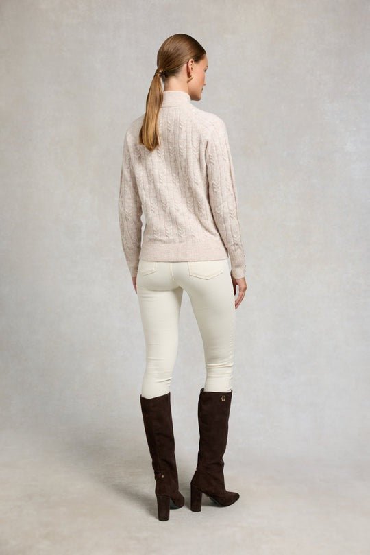 Young Ideas/Henmores - Bridget Quarter Zip Knit - Barley - XS