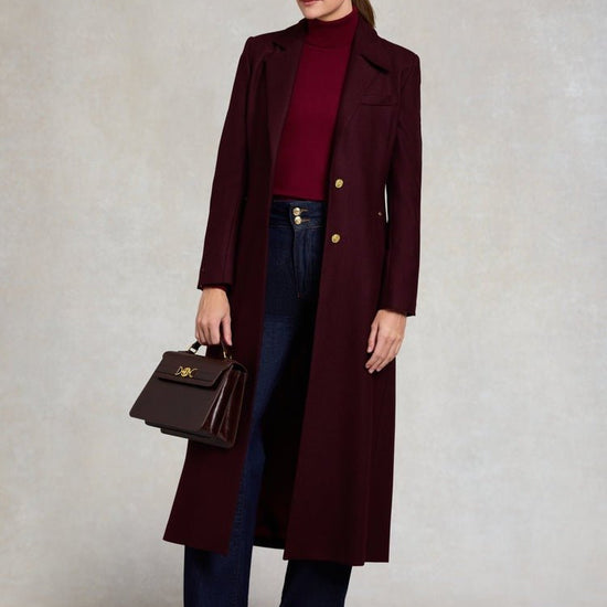 Young Ideas/Henmores - Buttoned Knit Roll Neck - wine - XS