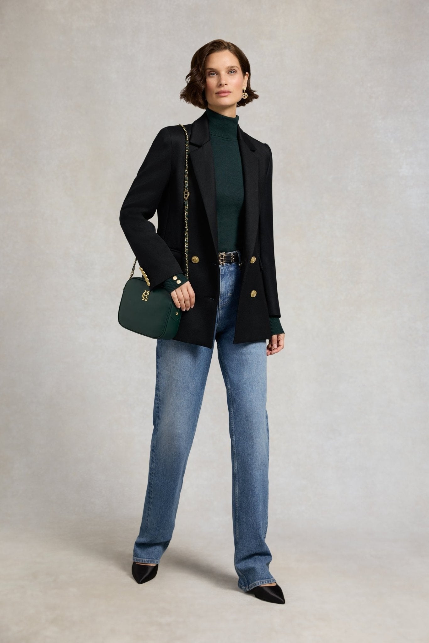 Young Ideas/Henmores - Buttoned Knit Roll Neck - wine - XS