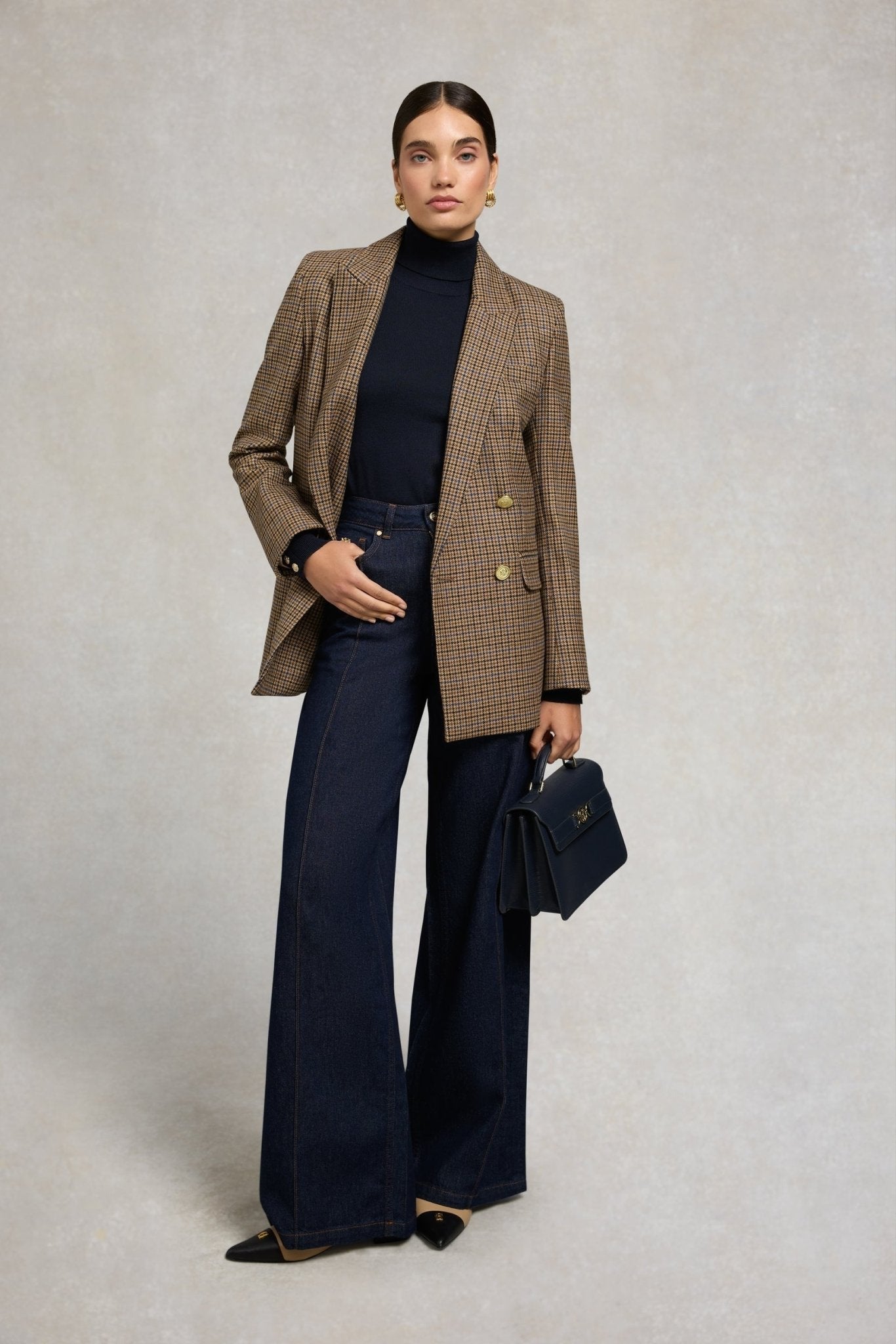 Young Ideas/Henmores - Buttoned Knit Roll Neck - wine - XS