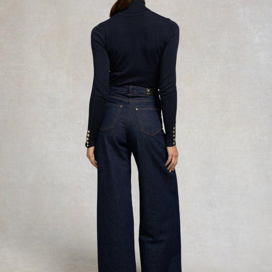 Young Ideas/Henmores - Buttoned Knit Roll Neck - wine - XS