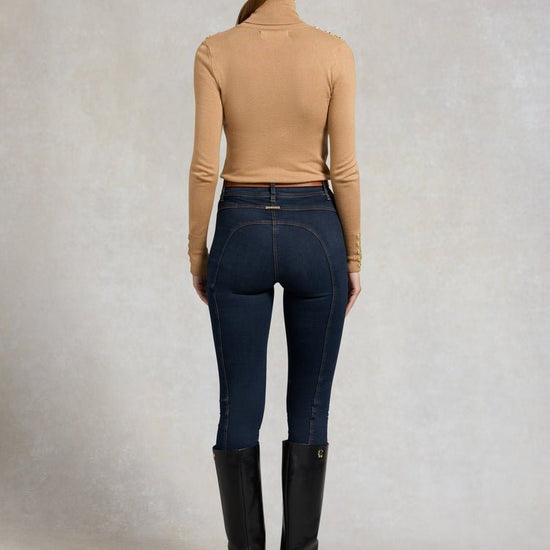 Young Ideas/Henmores - Buttoned Knit Roll Neck - wine - XS