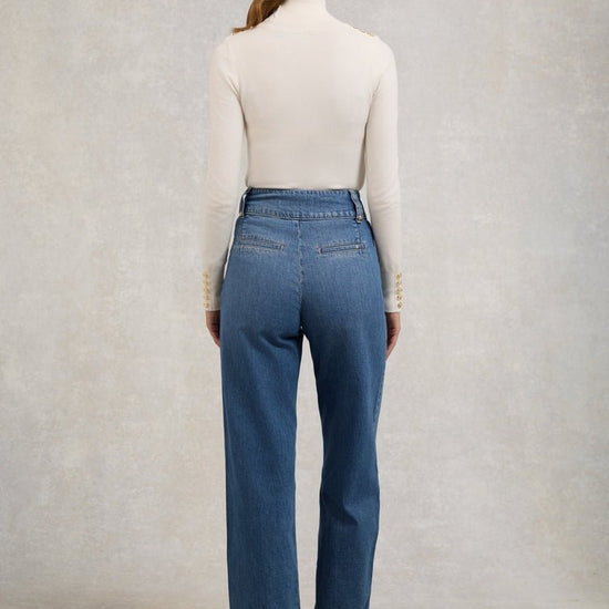Young Ideas/Henmores - Buttoned Knit Roll Neck - wine - XS