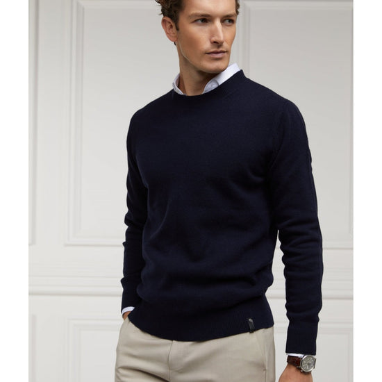 Young Ideas/Henmores - Byron Crew Neck Knit - Navy - S