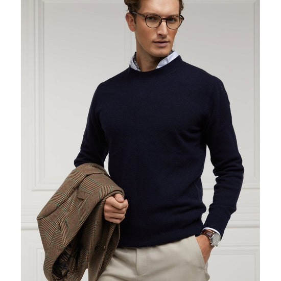 Young Ideas/Henmores - Byron Crew Neck Knit - Navy - S