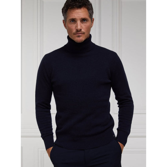 Young Ideas/Henmores - Byron Roll Neck Knit - moss - M