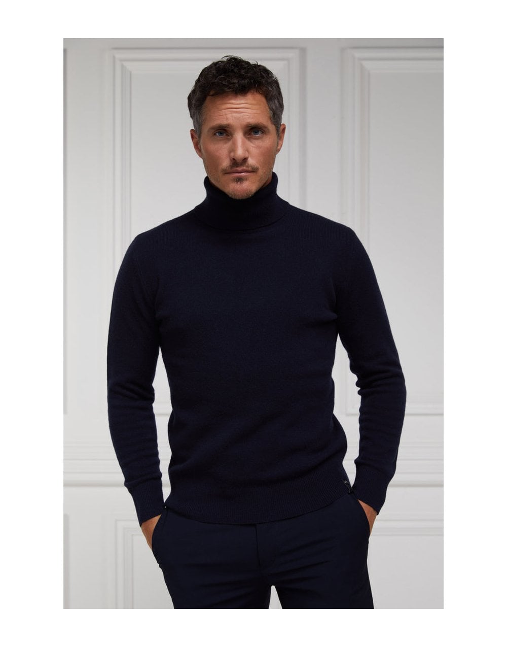 Young Ideas/Henmores - Byron Roll Neck Knit - moss - M
