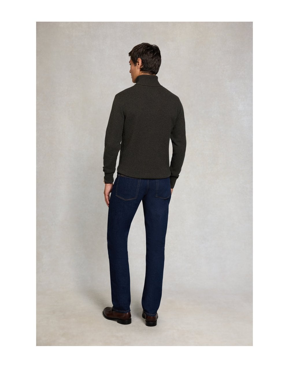 Young Ideas/Henmores - Byron Roll Neck Knit - moss - M