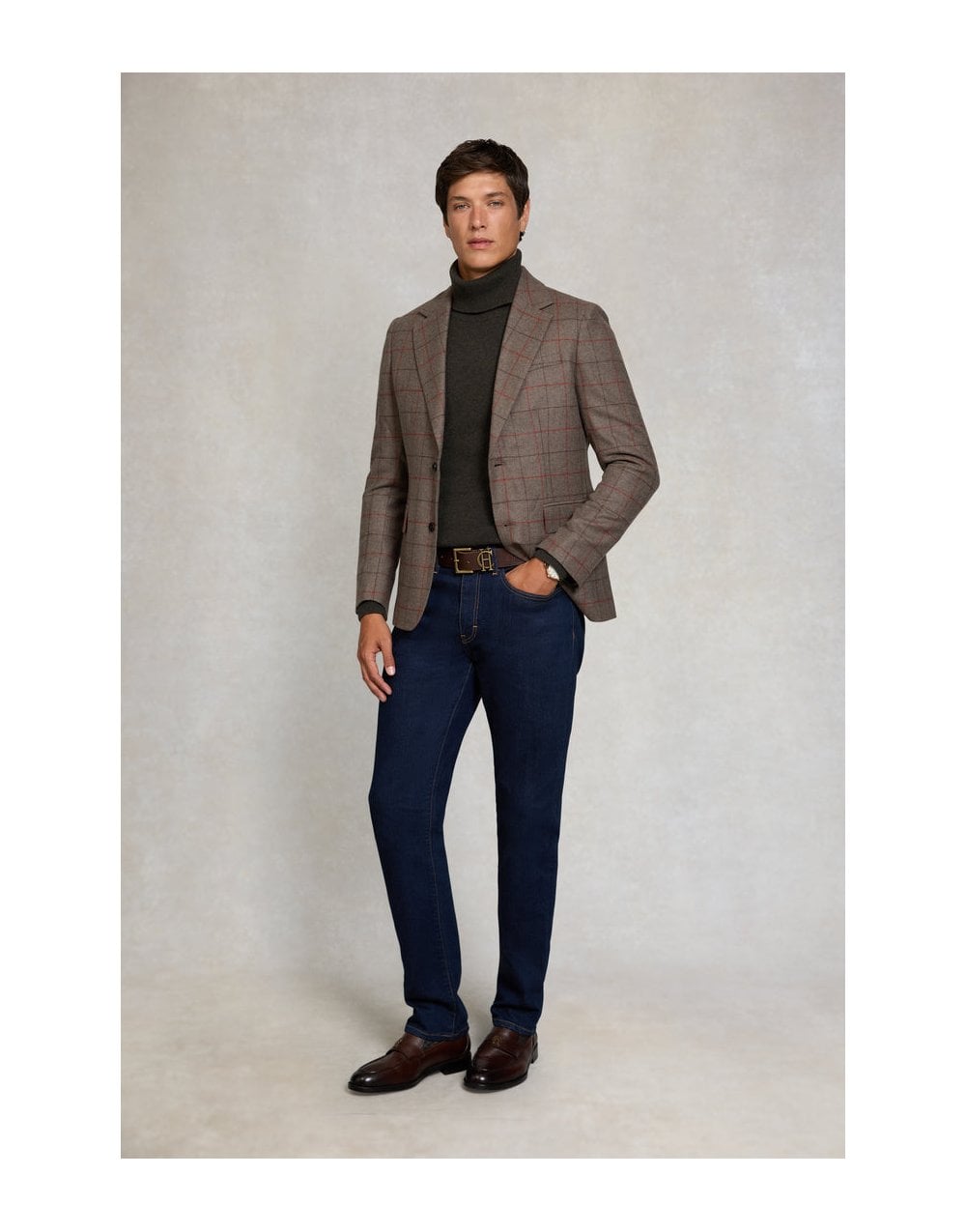 Young Ideas/Henmores - Byron Roll Neck Knit - moss - M