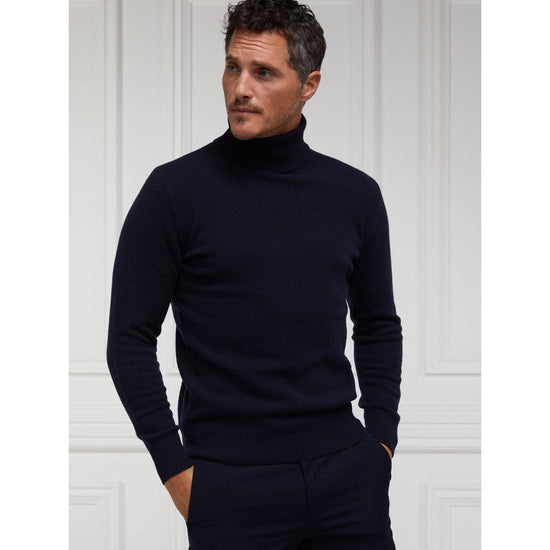 Young Ideas/Henmores - Byron Roll Neck Knit - moss - M