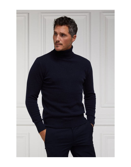 Young Ideas/Henmores - Byron Roll Neck Knit - moss - M