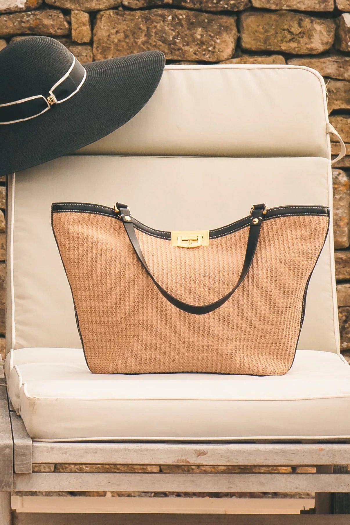 Young Ideas & Henmores - Cannes Shopper - Natural Black - OS