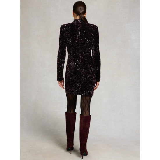 Young Ideas/Henmores - Cara Sequin Mini Dress - Burgundy - 8