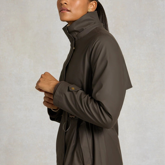 Young Ideas & Henmores -Chartwell Waterproof Parka -Chocolate -L