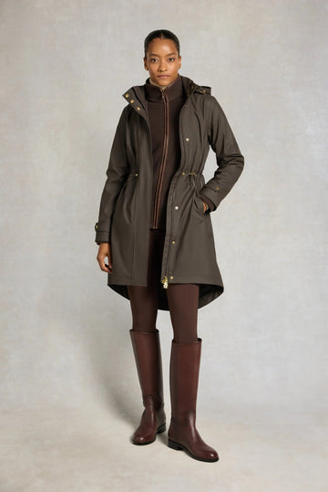 Young Ideas & Henmores -Chartwell Waterproof Parka -Chocolate -L