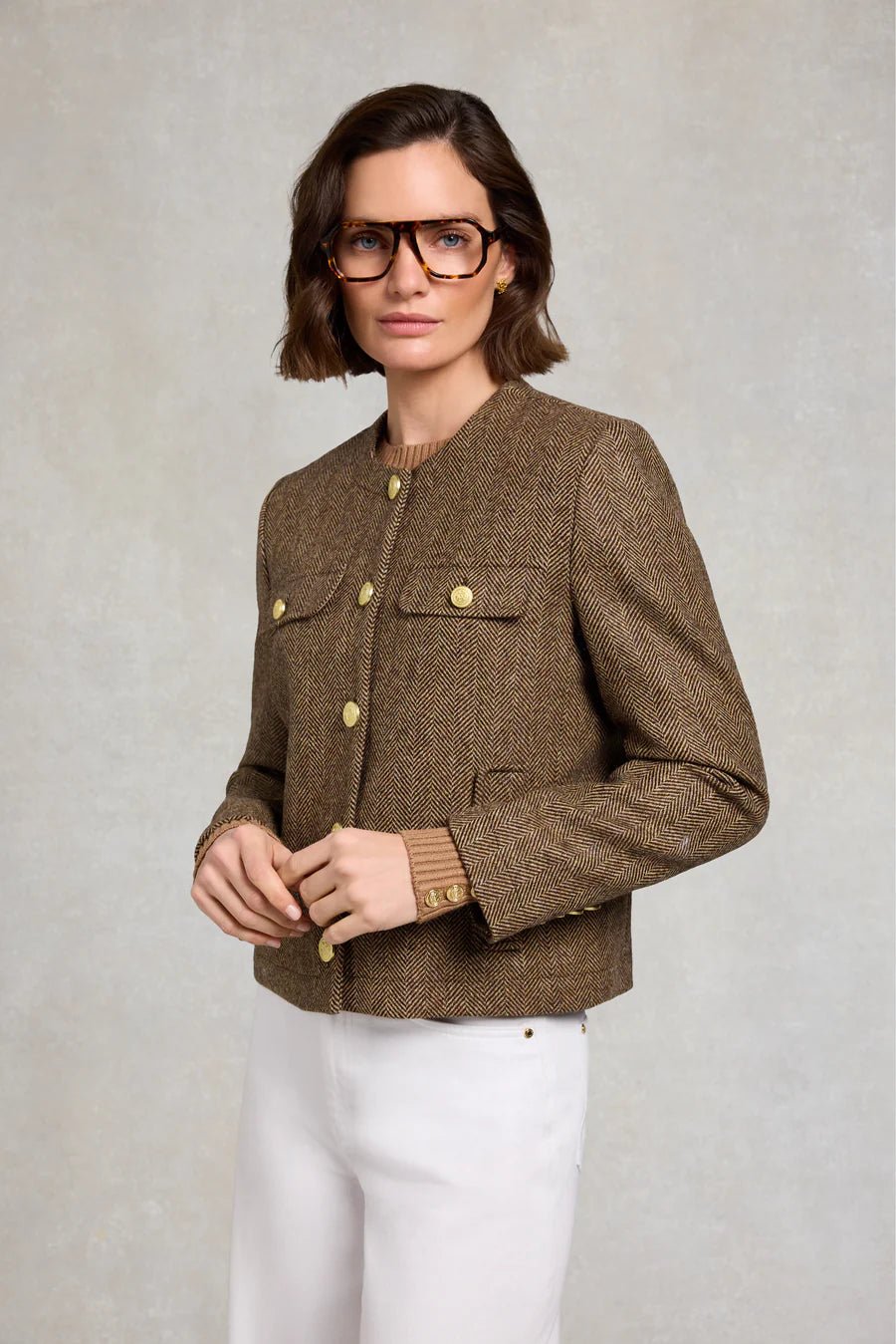 Young Ideas & Henmores - Chelsea Jacket - Brown Herringbone - 8