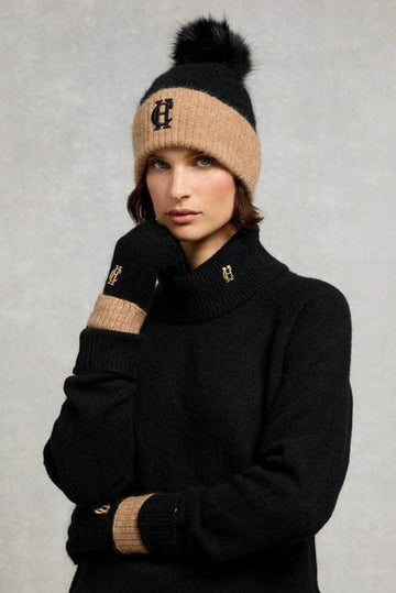 Young Ideas/Henmores - Chelsea Knitted Gloves - Black - OS