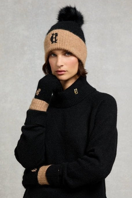 Young Ideas/Henmores - Chelsea Knitted Gloves - Black - OS